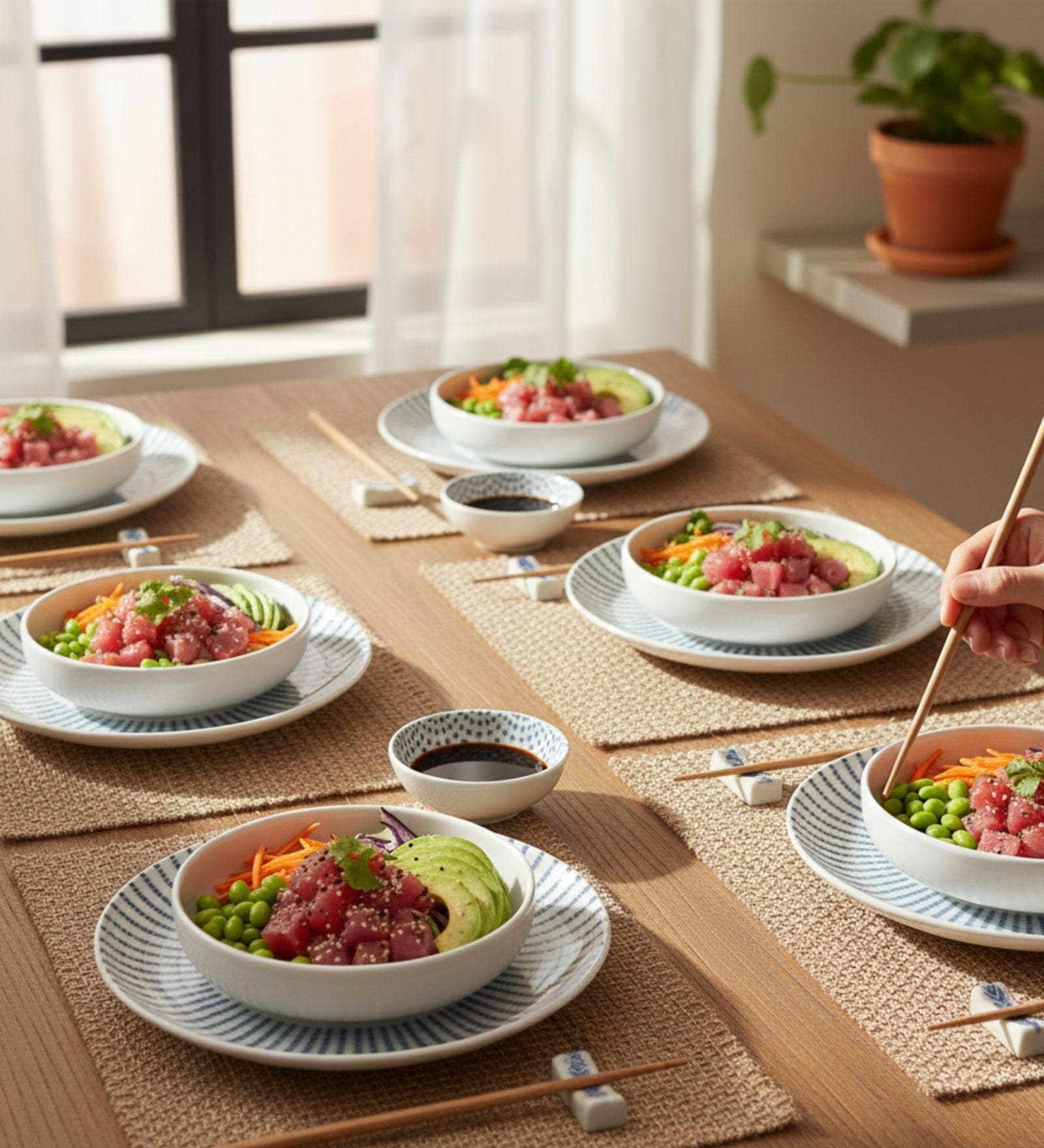 (Set of 6) Fine Scratch Resistant Porcelain Dinner Bowl