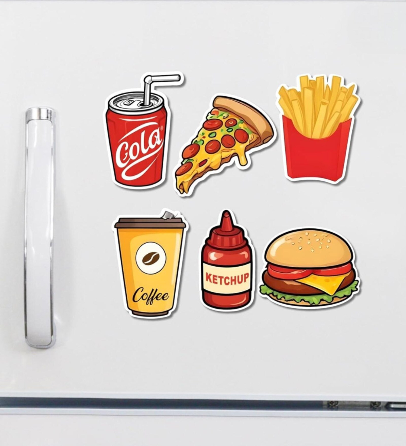 (Set of 6) Junk Food Lover Fridge Magnets