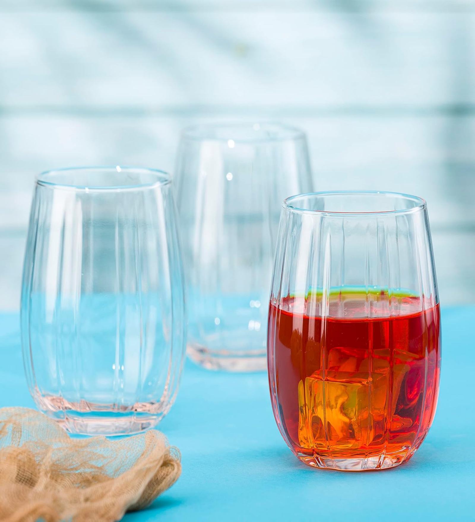 (Set of 6) Linka 380 ml Glass Water Glass Pink