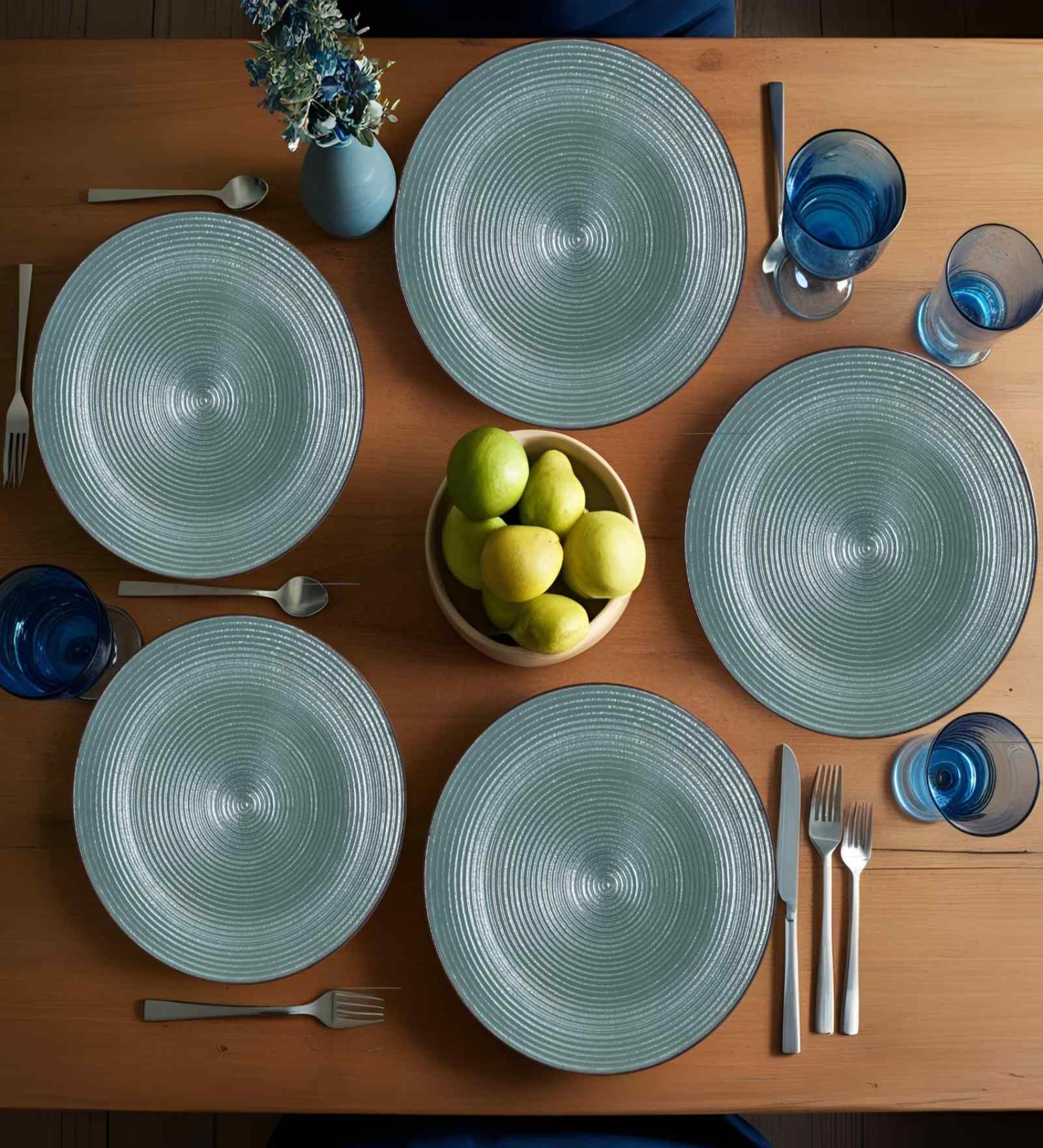 (Set of 6) Modern Farmhouse 10.6 Inch Dinner Plate (Saga Green)