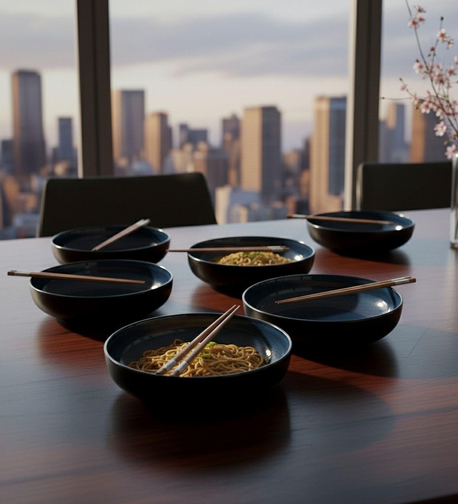 (Set of 6) Premium Scratch & Chip Resistant Porcelain Dinner Bowl