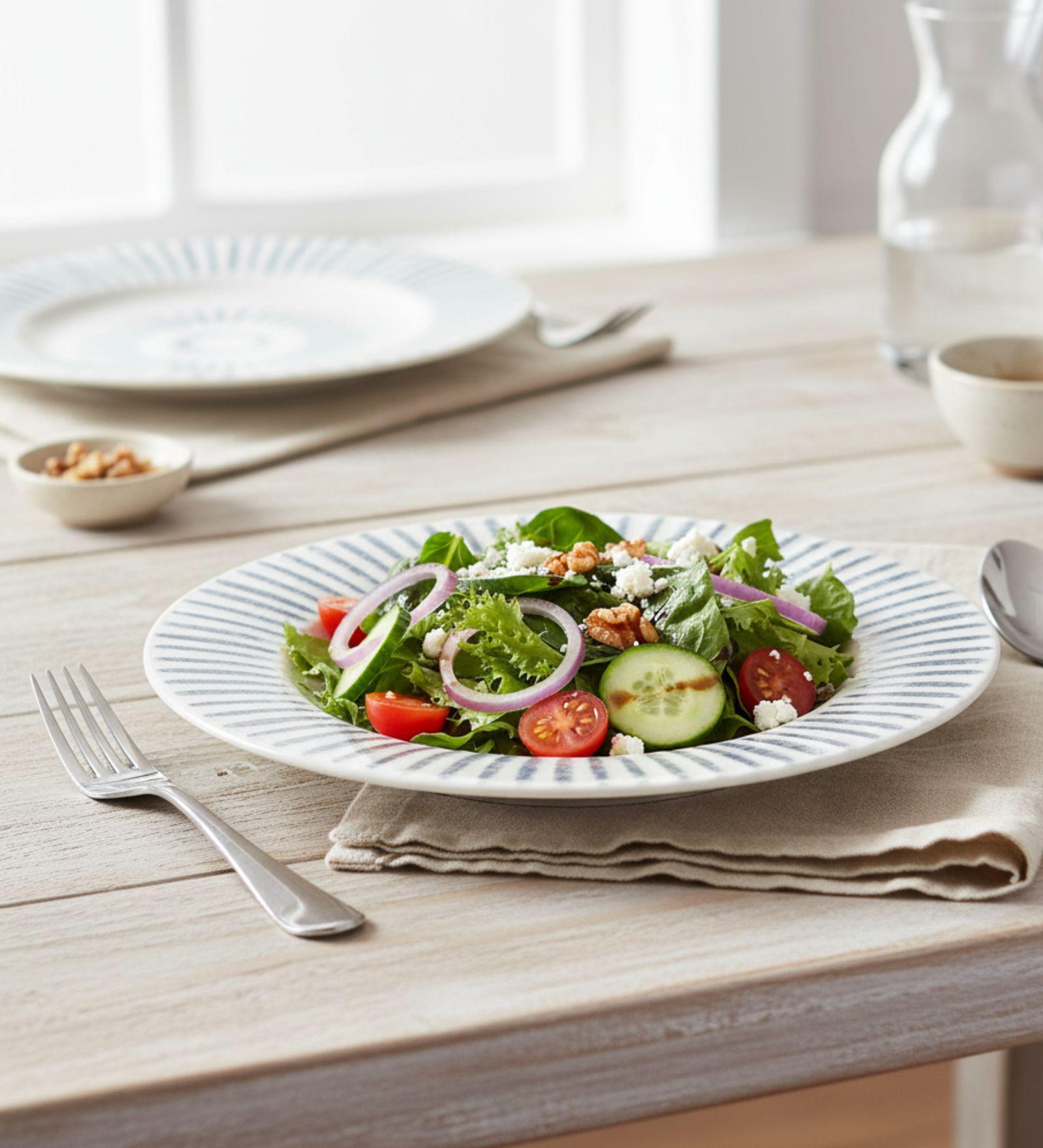 (Set of 6) Premium Scratch & Chip Resistant Porcelain Salad Plate