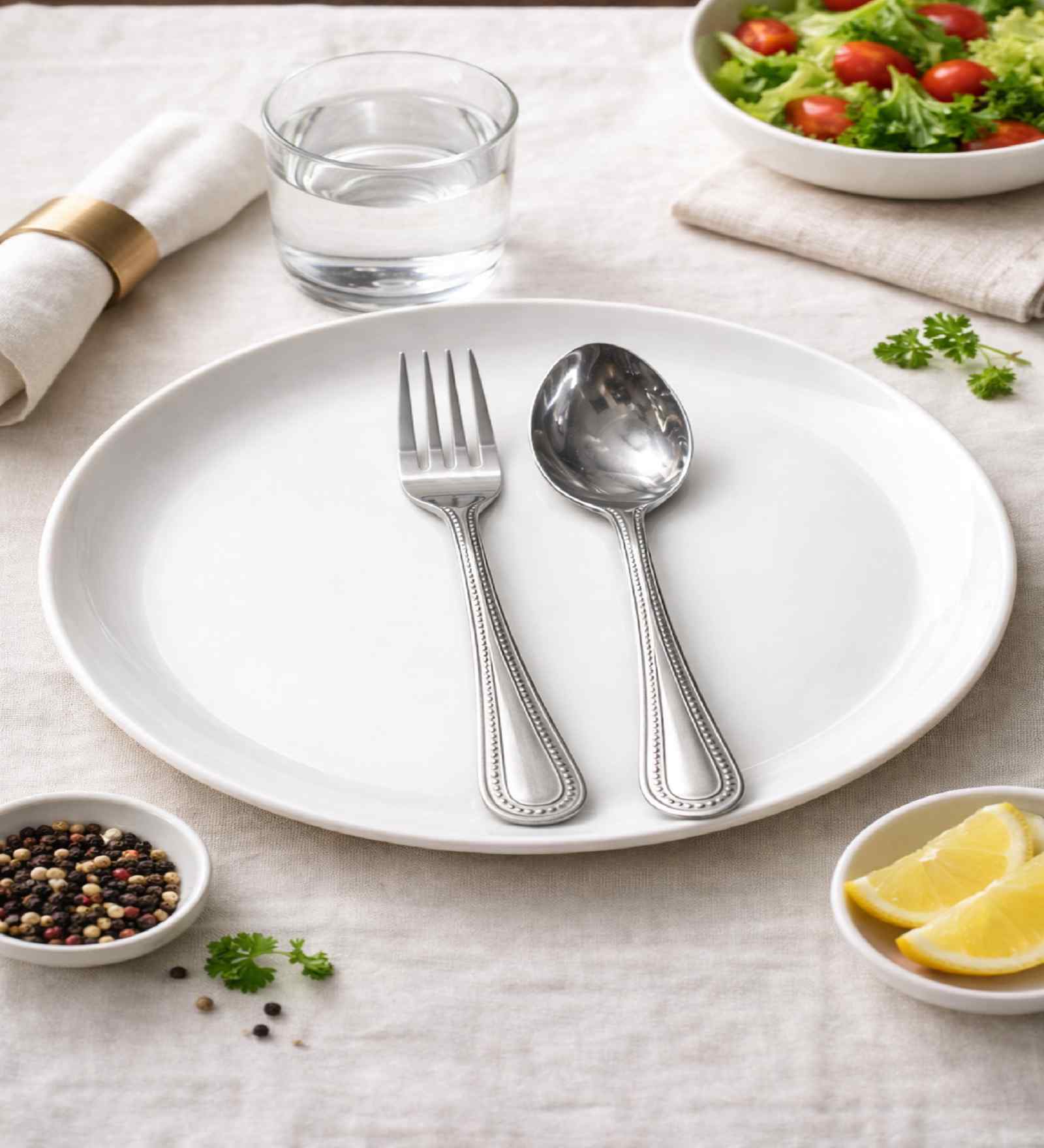 (Set of 6) Vina Stainless Steel Spoons and Forks