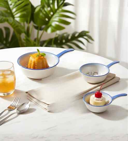 (Set of 3) Pixel Miniatures- Svara Fine Porcelain Appetizer Platter