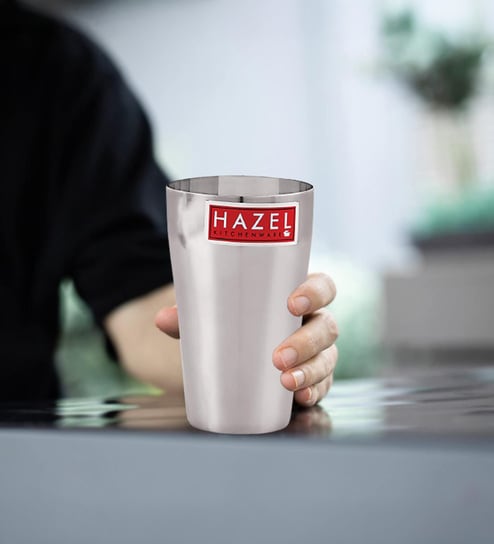 (Set of 4) 750ml Stainless Steel Plain Traditional Jumbo Lassi Glass