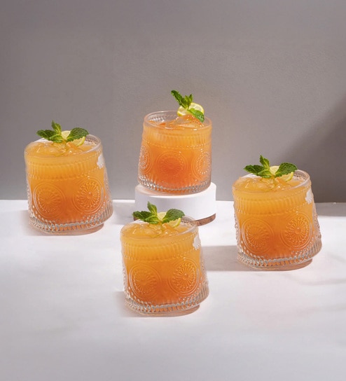 (Set of 4) Dancing Whiskey Glass