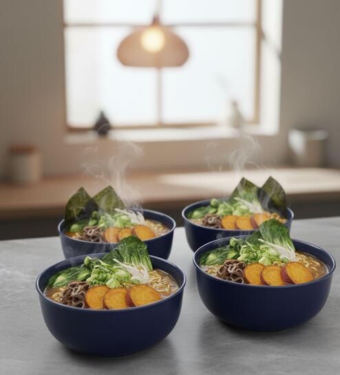 (Set of 4) Fine Scratch Resistant Porcelain Dinner Bowl
