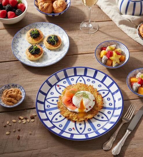 (Set of 4) Luxury Scratch & Chip Resistant Bone-Ash Free Porcelain Dinner Plate