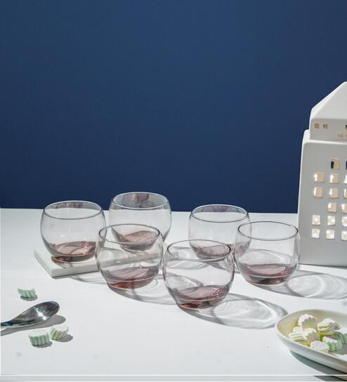 (Set of 6) 320 ml, Salto Ice Pink Whisky-Juice Glass