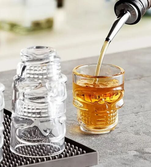 (Set of 2) 60 ml Skull Shape Shot Glasses
