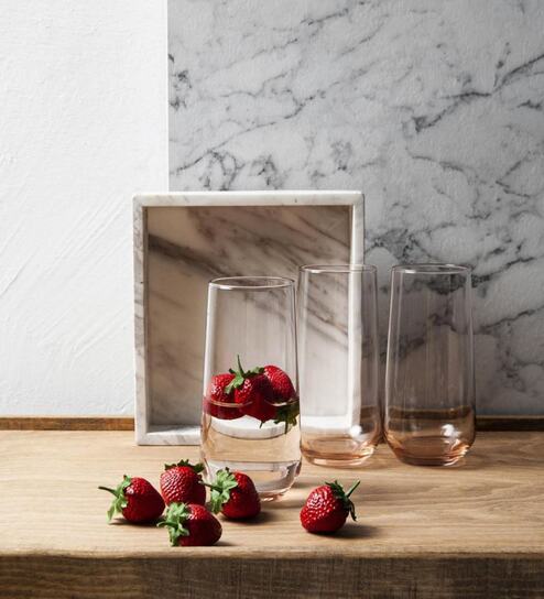 (Set of 6) Allegra 470 ml Glass Long Drink Glass Pink