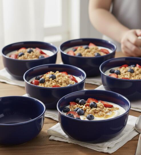 (Set of 6) Fine Scratch Resistant Porcelain Dinner Bowl