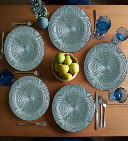 (Set of 6) Modern Farmhouse 10.6 Inch Dinner Plate (Saga Green)