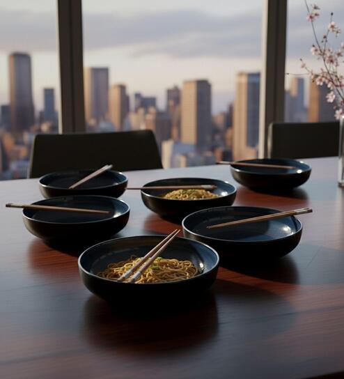 (Set of 6) Premium Scratch & Chip Resistant Porcelain Dinner Bowl