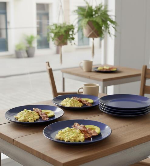 (Set of 6) Premium Scratch & Chip Resistant Porcelain Salad Plate