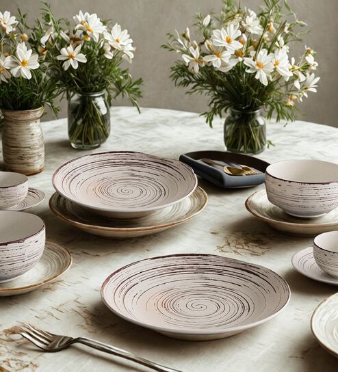 (Set of 6) Twist 10.6 Inch Dinner Plate (White)