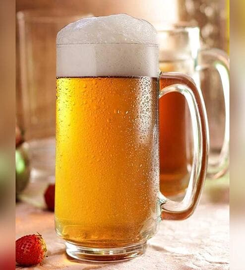 (Set of 6) Viva 357 ml Glass Beer Mug Transparent