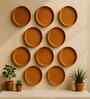 (Set  Of  10 )Terracotta Wallplate 11 Inches