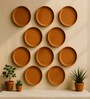 (Set  Of  10 )Terracotta Wallplate 8 Inches