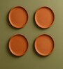 (Set  Of  4 )Terracotta Wallplate 11 Inches