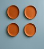 (Set  Of  4 )Terracotta Wallplate 11 Inches