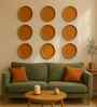 (Set  Of  9 )Terracotta Wallplate 11 Inches