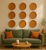 (Set  Of  9 )Terracotta Wallplate 8 Inches
