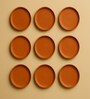 (Set  Of  9 )Terracotta Wallplate 8 Inches