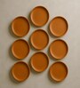 (Set  Of  9 )Terracotta Wallplate 8 Inches