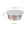 (Set of 2 ) 300ml Melamine Airtight Serving Bowl with Tray (White)