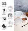 (Set of 2 ) 300ml Melamine Airtight Serving Bowl with Tray (White)