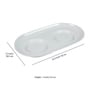 (Set of 2 ) 300ml Melamine Airtight Serving Bowl with Tray (White)