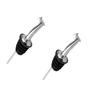 (Set of 2)- Stainless Steel Bottle Stopper/Pourer/Spouts Sealer Dispenser Liquor For Wine Syrup and Olive Oil With SS Flip Clip (Silver)
