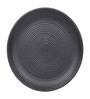 (Set of 2) 10 Inch Handmade Solid Ceramic Dining Plate (Black)