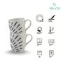 (Set of 2) 250 ml Porcelain Mug (Blue)