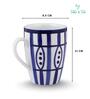 (Set of 2) 250 ml Porcelain Mug (Blue & White)