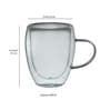 (Set of 2) 300ml Double Wall Glass Coffee Mug