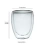 (Set of 2) 300ml Double Wall Glass Coffee Mug