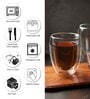 (Set of 2) 300ml Double Wall Glass Coffee Mug