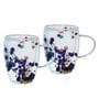 (Set of 2) 300ml Flower Filled Double Wall Coffee Mug