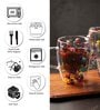 (Set of 2) 300ml Flower Filled Double Wall Coffee Mug