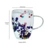(Set of 2) 300ml Flower Filled Double Wall Coffee Mug