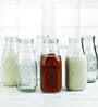 (Set of 2) 300ml Glass Mason Jar Milk Bottle with Reusable Straw & Airtight Twist Lid (Assorted Colour)