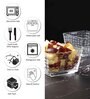 (Set of 2) 350ml Brick Shaped Glass Dinner Bowl