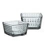 (Set of 2) 350ml Brick Shaped Glass Dinner Bowl