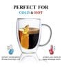 (Set of 2) 350ml Double Wall Insulated Glass Coffee Tumbler with Handle