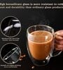 (Set of 2) 350ml Double Wall Insulated Glass Coffee Tumbler with Handle