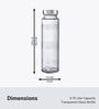 (Set of 2) 750ml Airtight Glass Water Bottle Stainless Steel Lid Food Grade Hydration Bottle