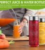 (Set of 2) 750ml Airtight Glass Water Bottle Stainless Steel Lid Food Grade Hydration Bottle