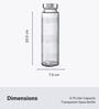 (Set of 2) 750ml Airtight Glass Water Bottle Stainless Steel Lid Food Grade Hydration Bottle